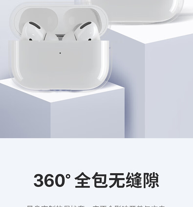ESCASE AirPods Third Generation Protective Case, AirPods 3 Protective Cover, Apple Wireless Bluetooth Earphone Shockproof Case, Dustproof Transparent Silicone Case, Bare Phone Aesthetic + Airplane Pendant 5