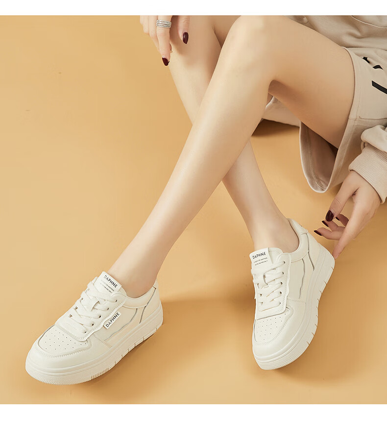 DAPHNE Low-Top Sneakers for Women, Thick-Soled Casual Sports Shoes with Soft Soles, Lightweight Versatile Women's Shoes 4623101076 Black 34 12