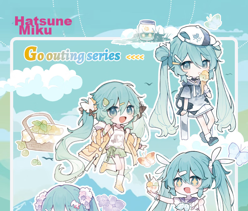 GuangBo Hatsune Miku Official Merchandise Anime Planner, High-Quality Magnetic Cover Diary with 96 Pages/105*140mm CY997027-D Gift 1