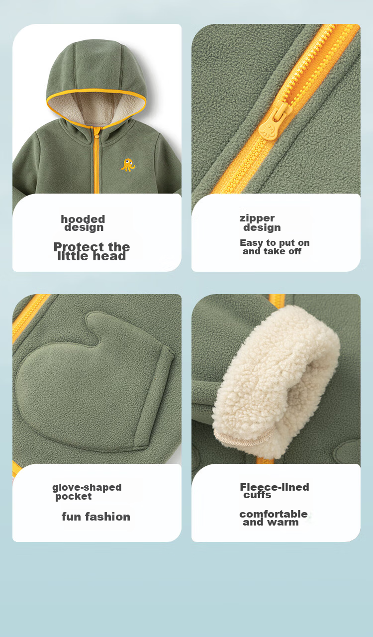 BALABALA Children's Clothing, Girls' And Boys' Outerwear, New Autumn And Winter 2025 Collection, Fleece Fabric, Anti-Static, Warm, 209425105202 7
