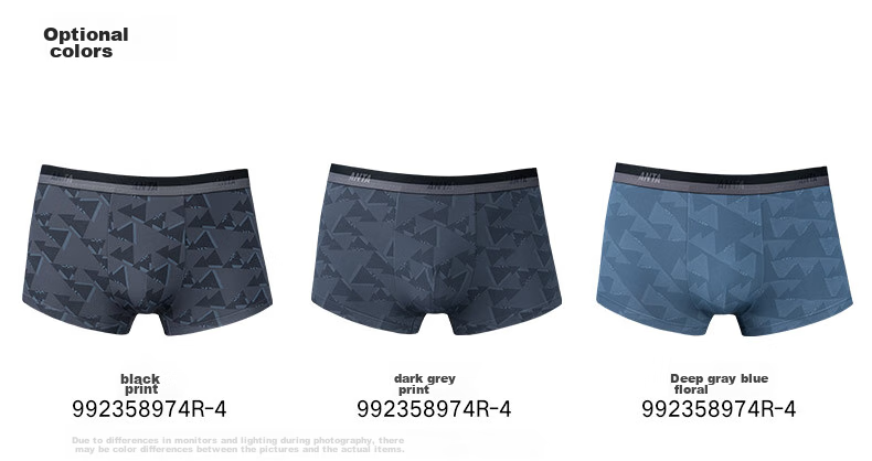 ANTA Sports Underwear, Three-Pack Men's Breathable Comfortable Training Fitness Running Boxer Briefs, Mid-Rise Flat-Angle Shorts 29
