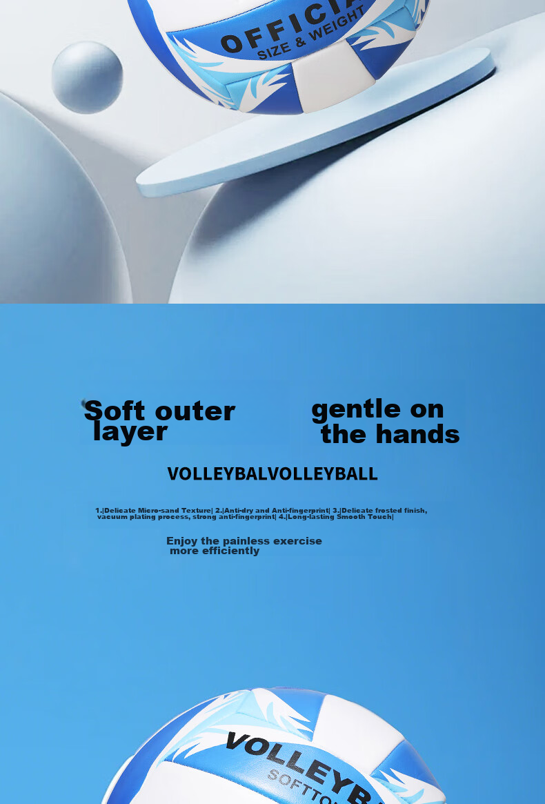 361° Volleyball Size 5 for Students' Middle School Entrance Exam Training, Elementary And High School Competitions, Physical Education Test, Adults And Children's Soft Volleyball, Pink 5