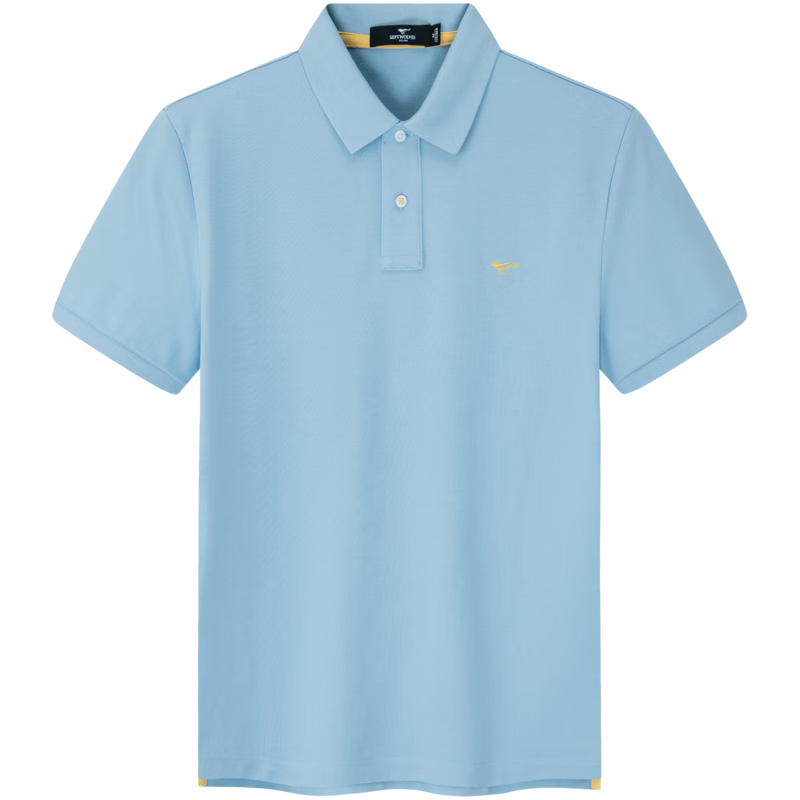 SEPTWOLVES Cool-Feeling Color-Fixing Short-Sleeve Polo Shirt for Men, Antibacterial Turndown Collar Business Casual Solid Color Multi-Color Small Wolf Logo T-Shirt