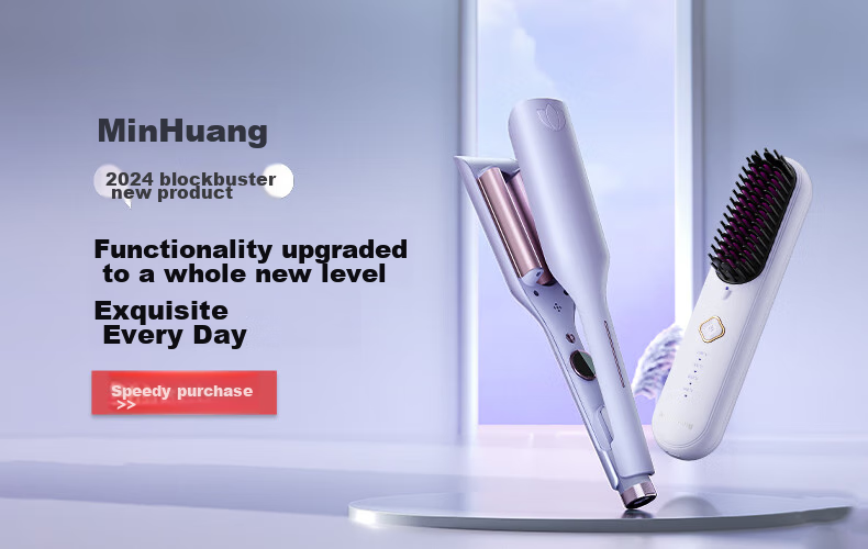 MinHuang 36mm Negative Ion Automatic Curling Iron, Korean-Style Big Wave Curler, Lazy Fully Automatic Curling Iron Hair Curling Tool for Women XN-398 1