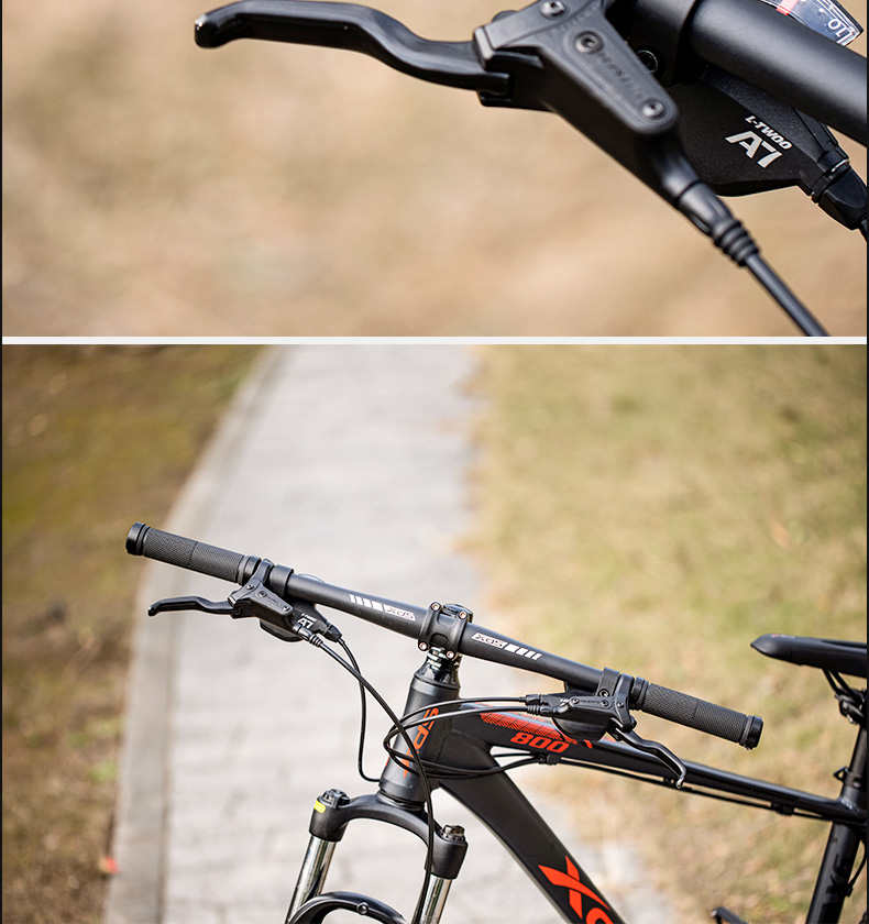 Move Iron Mountain Bike Handlebar Cover, Bicycle Grip Cover, Aluminum Alloy Lock Handlebar, Bicycle Equipment Accessory, Handlebar, Black 10