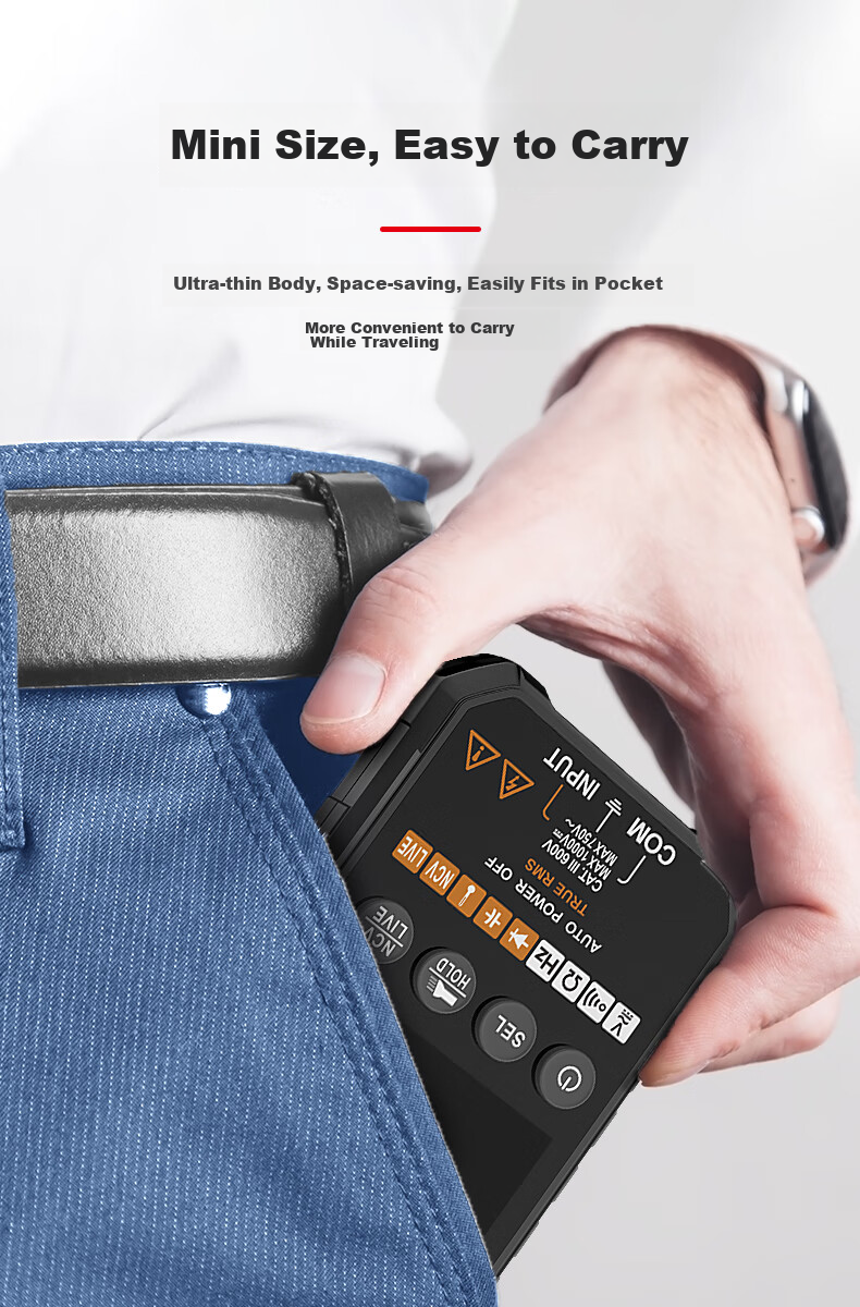 CHNT Ultra-Thin Multimeter, Digital High-Precision Fully Automatic Portable Electrician's Universal Meter, Large Screen Color Display 17