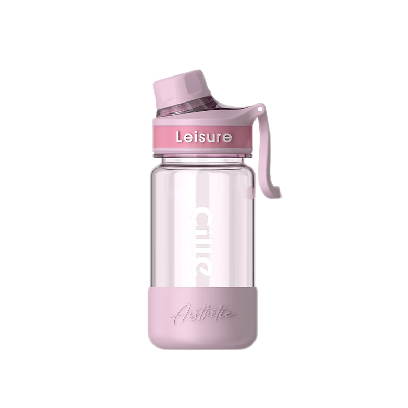 Cille Large Capacity Tritan Sports Water Bottle, Summer Women's Straw Cup, Student Outdoor Portable Handheld Cup, 520ml