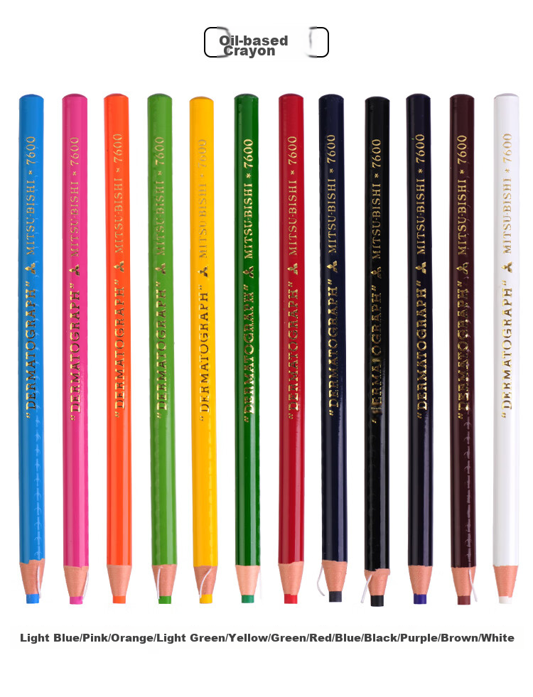 Uni Hand-Torn Roll Paper Water-Based Crayons 7610 Drawing Coloring Hand-Drawn Colored Marking Pens White Art Education Tools Drawing Pencils Graduation Gift 10