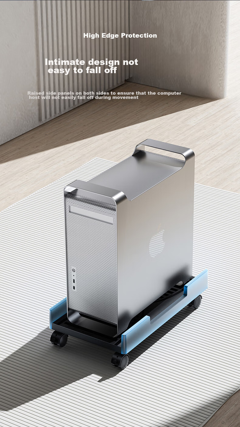 ORICO Computer Tower Stand, Movable Desktop Computer Case Stand Base Tray Chassis Rack, Universal Casters with Brake Lock Wheels, No Baffle - Black CPB1 9
