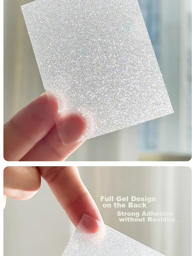 Sannianerban Transparent Pearl Sticky Notes, 50 Sheets/book, Student Stationery, Memo Pads, Label Stickers, Office Supplies, Large/Medium/Small Sizes, 3 Books Per Pack 6