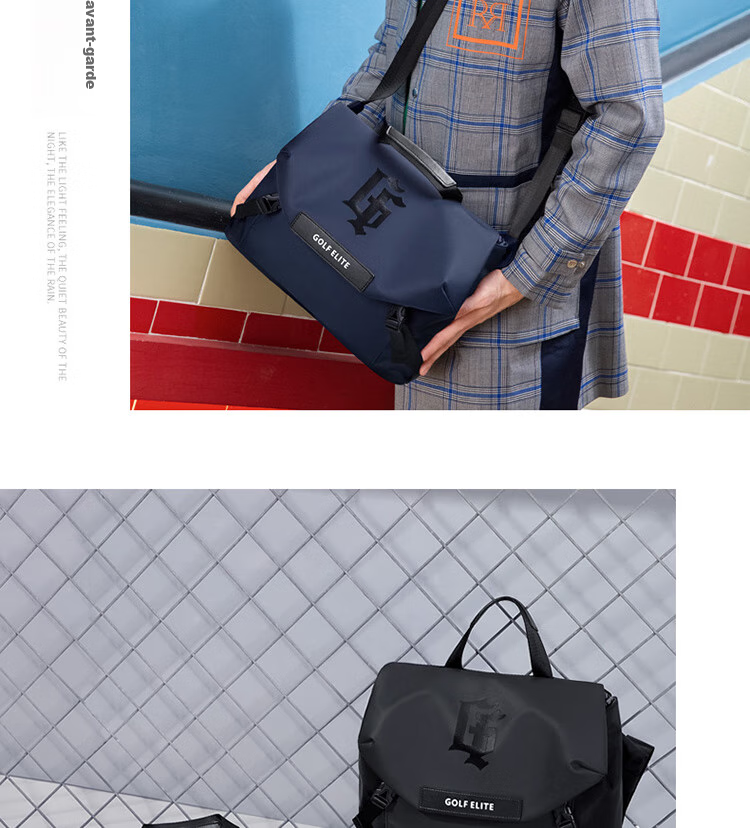 GOLF Shoulder Bag for Men, Trendy Large Capacity Crossbody Bag, Water-Resistant Casual Lightweight IPad Bag, Fashionable Sports Messenger Bag 3
