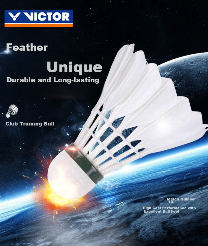 VICTOR Badminton Master Competition Training Feather Shuttlecocks Stable Flight Durable Recommended 12pcs Master No.6 Speed 77 1 Tube 1