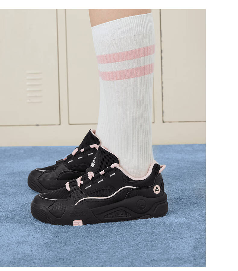 PEAK Taiji Manyou Women's Spring Mesh Trendy Casual Shoes, Thick-Soled Versatile Soft-Bottomed Sneakers DB420058 23