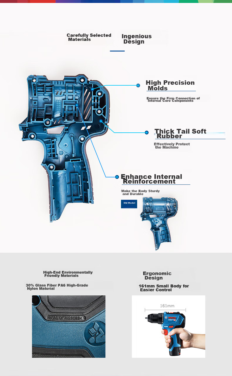 BOSCH Handheld Drill Driver Two-In Lithium Battery with Drill Bits And Screwdriver Set GSR 12V-30 4