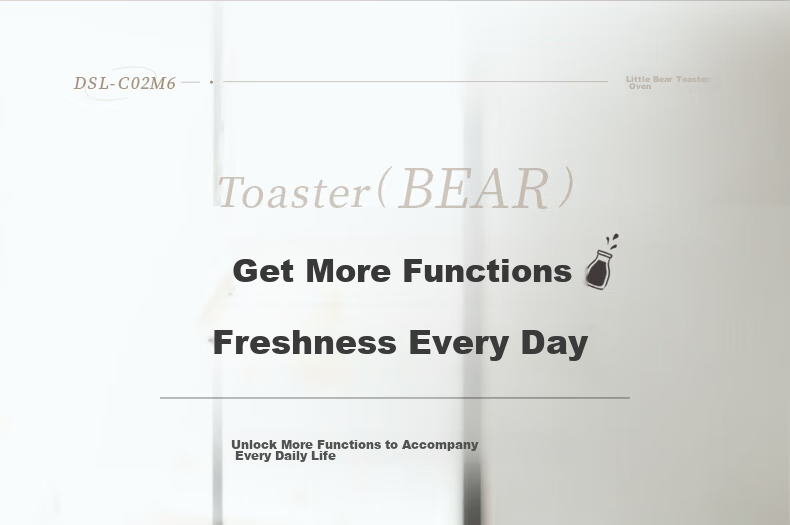 Bear Bread Maker, Toaster Oven, Automatic Breakfast Home Small Bread Toaster for Steamed Buns, Stainless Steel Baking Wonder DSL-C02M6 8