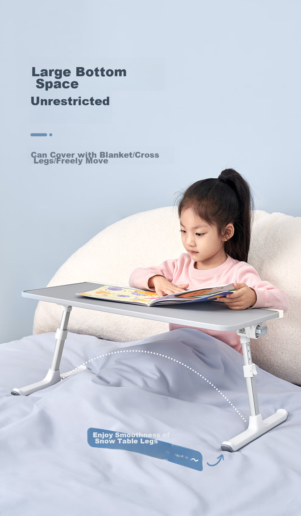 Saijing Small K7 Bed Desk, Study Table, Picture Book Stand, Reading Rack, Foldable Learning Table, Portable Writing Desk 5