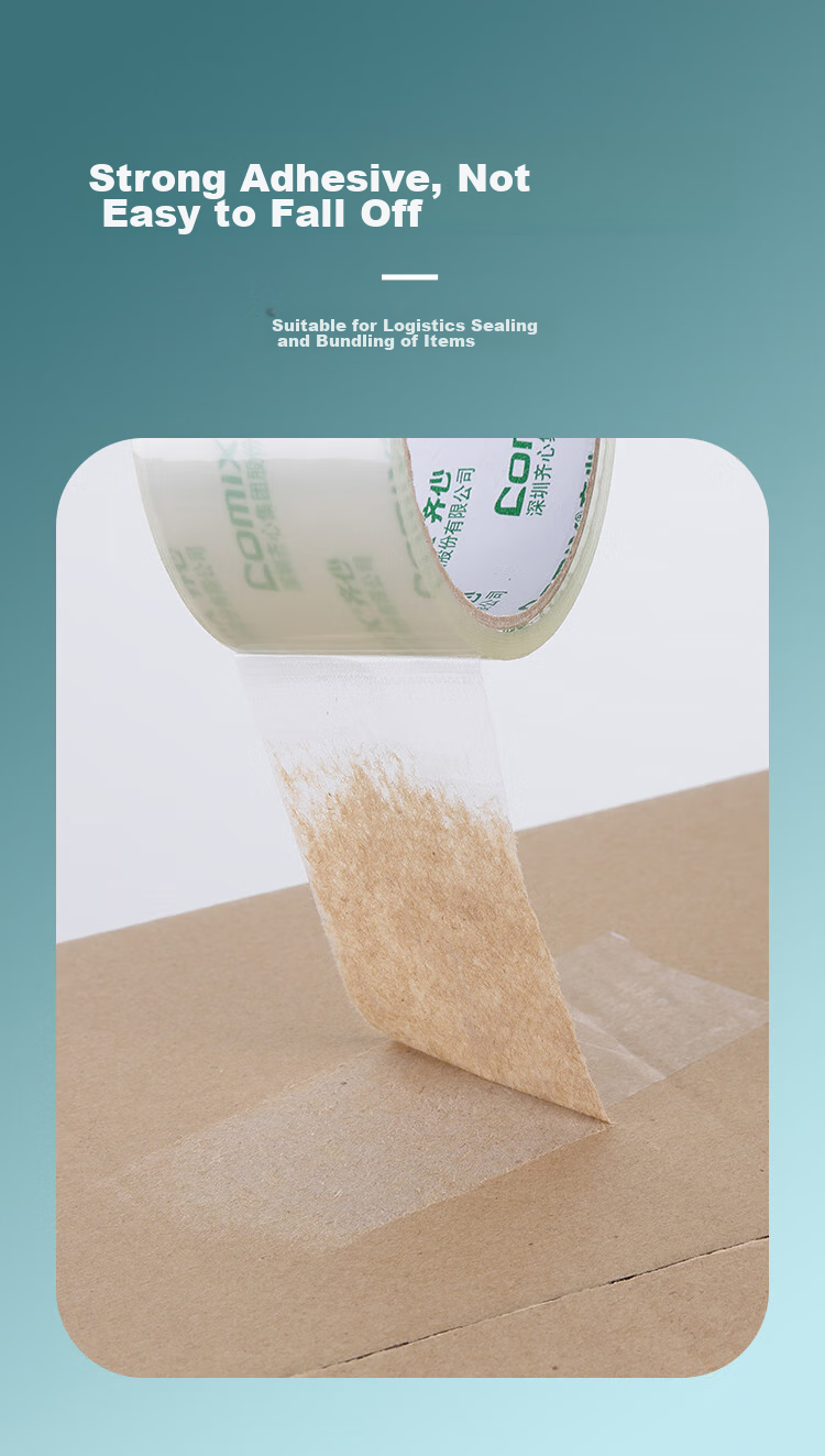COMIX Transparent Tape/wide Tape/boxing Tape High Transparency Packing Tape 2 Rolls Wide 48mm*60y*50um Length 54.9 Meters/roll JT4806-2 5