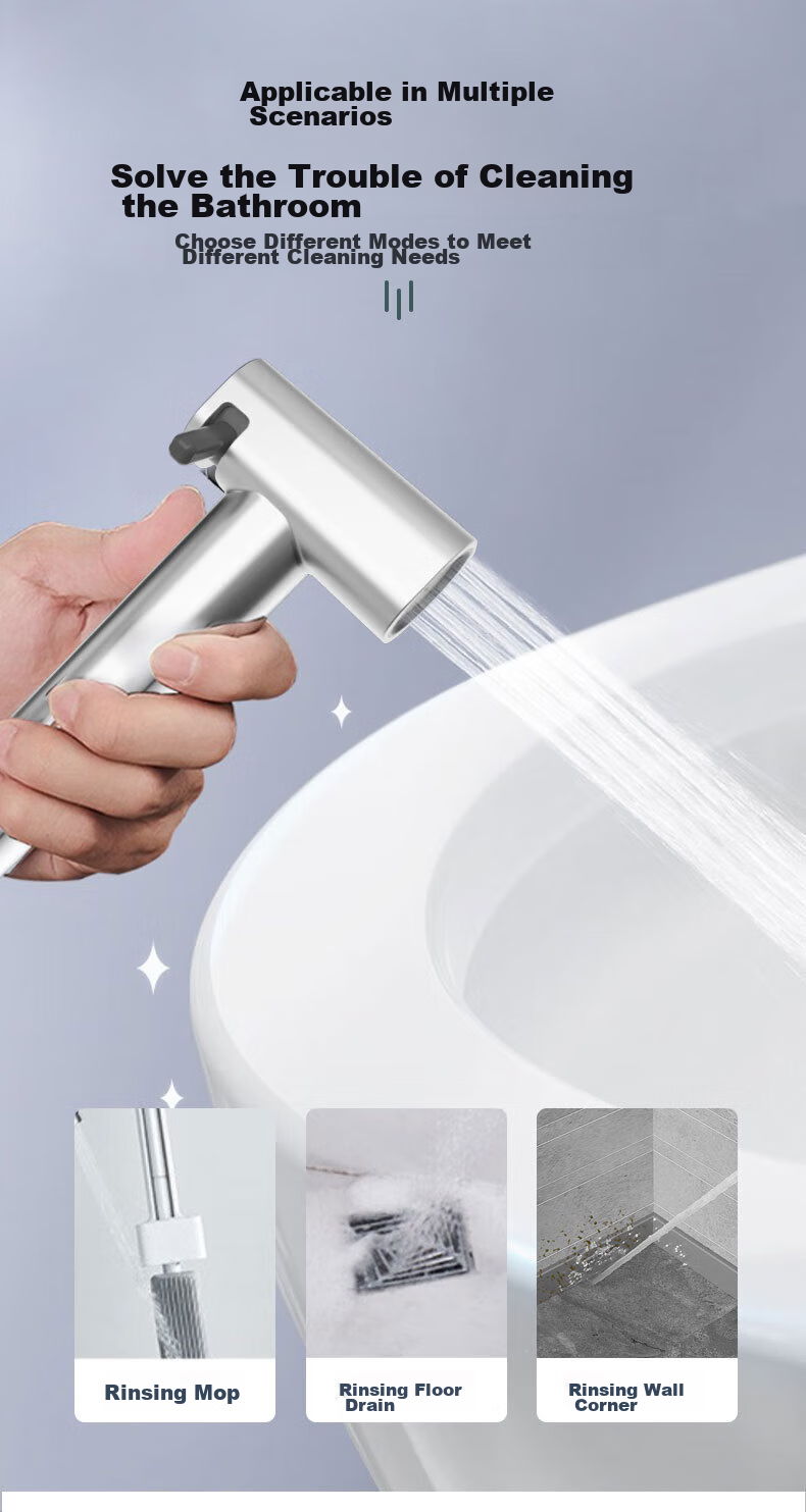 ARROW Bathroom Toilet Spray Gun, Urinal Flushing Device, Toilet Cleaning Sprayer, Shower Head, Dual Water Outlet Pressurized Water Gu 10