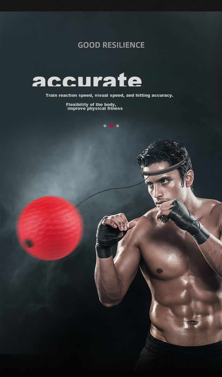 Duweike Boxing Speed Ball, UFC Fighting Sanda Training Stress Relief Head-Mounted Reaction Ball, MMA Double Ball 3