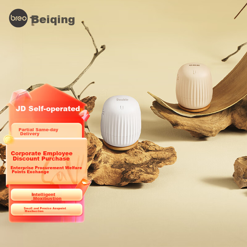 Breo Small Moxibustion Box Dual-Machine Version Reusable Moxibustion Tube Small Tube Moxibustion Portable Moxibustion Pot Home-Use Portable Moxibustion Device Birthday Gift for Parents, Mothers, Boyfriends, Girlfriends