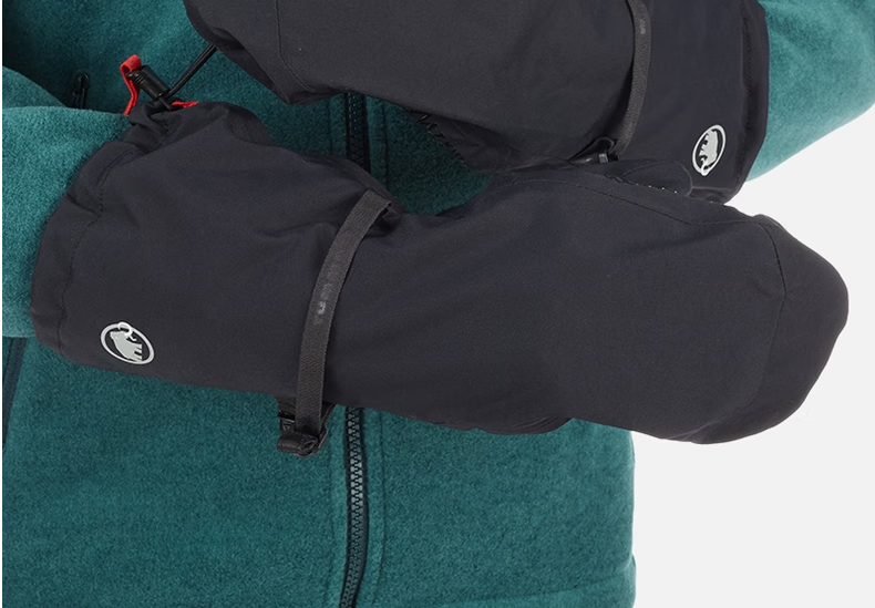 MAMMUT Shell Unisex Outdoor Climbing Windproof Quick-Dry Wear-Resistant Gloves 1190-00030 Black Size 6 6