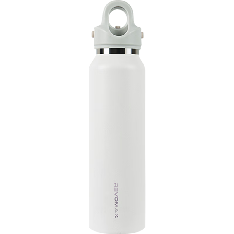 REVOMAX Premium Men's Insulated Water Bottle, 316 Stainless Steel, Dual-Use for Hot And Cold Drinks, Coffee Mug, 473ml, Dynamic White