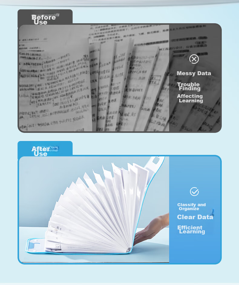 [Back to School Essential] Maotaizi Elementary School Student Exam Paper Storage Bag, Large Capacity Accordion File Folder with Handle, Classified Handheld File Organizer, Children's Exam Paper And Textbook Storage Pouch, Organizing Tool for School Supplies 5