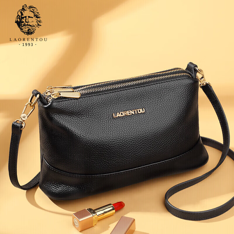 Laorentou Top-Grain Leather Women's Handbag, Large Capacity Mom Bag, Shoulder Crossbody Bag, Girlfriend Valentine's Day Gift for Wome