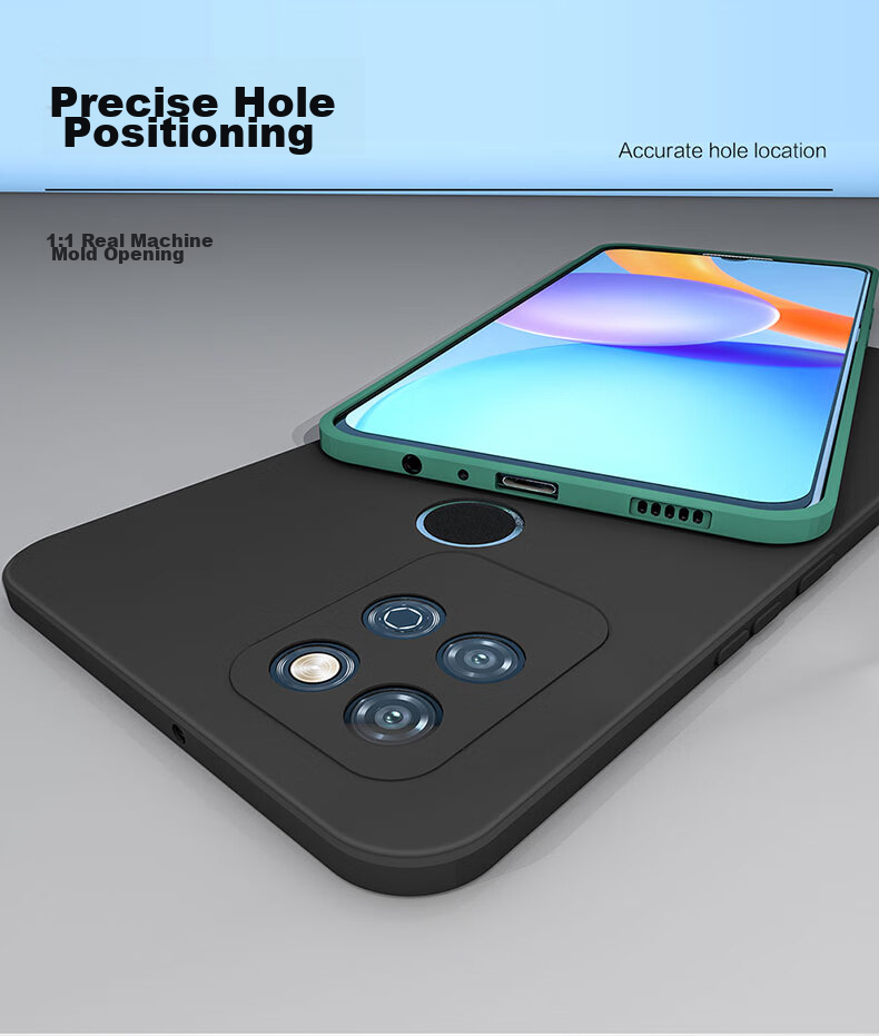 HotFire Phone Case for Honor Play 5T, Honor Play 5T Protective Cover, Full Lens Protection Upgraded Frosted Anti-Drop Silicone Soft Shell for Men And Women - Midnight Black 12