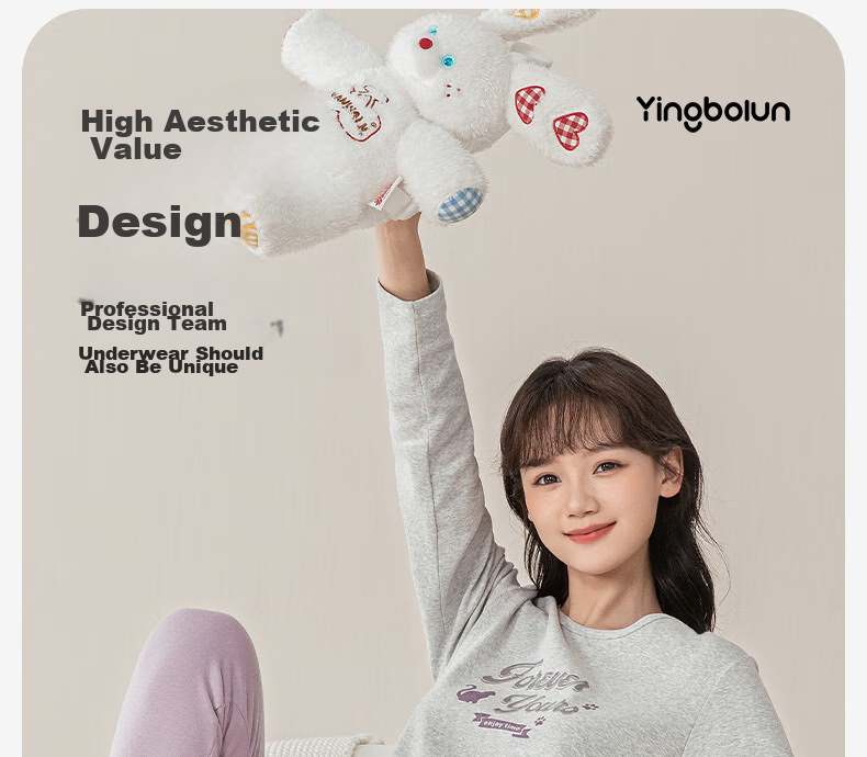 YING BO LUN Girls' Underwear Set, Warm Girls' Autumn Clothes And Pants, Female Student Pajamas, 80834 Color Spinning Pink, Size 165 18
