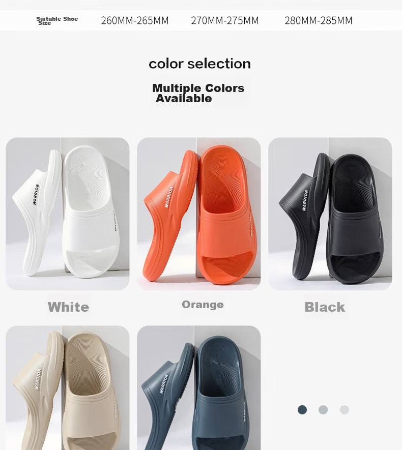 Huili Men's Slippers, Sports Bathroom Indoor And Outdoor Wear, Non-Slip Thick-Soled Sandals, HL0273 Orange Color, Size 44-45 8