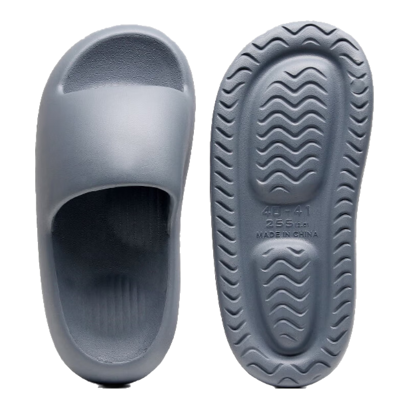 GUOLUOFEI Squishy Slippers, Home Indoor 202 New Style, Quiet Non-Slip Odor-Resistant Bathroom Shower Men's, Dark Gray, Size 44-45