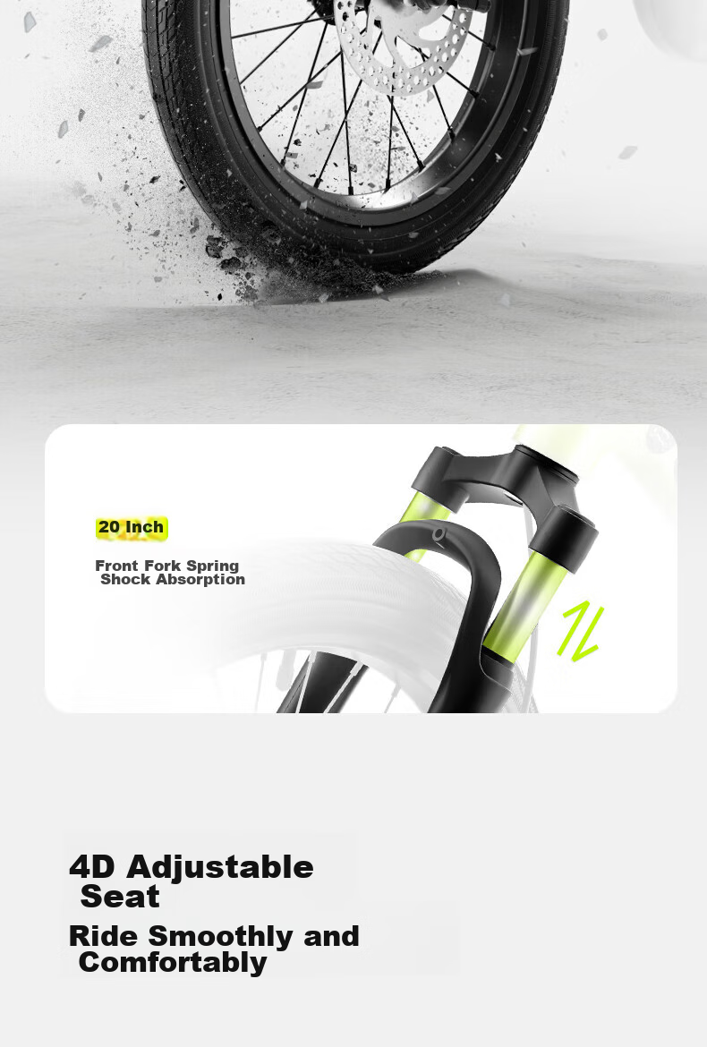 COOGHI Children's Bicycle F1, 20-Inch Magnesium Alloy Lightweight Shock-Absorbing Inflatable Tire, for Beginners Aged 6-15, COOGHI Gree 26