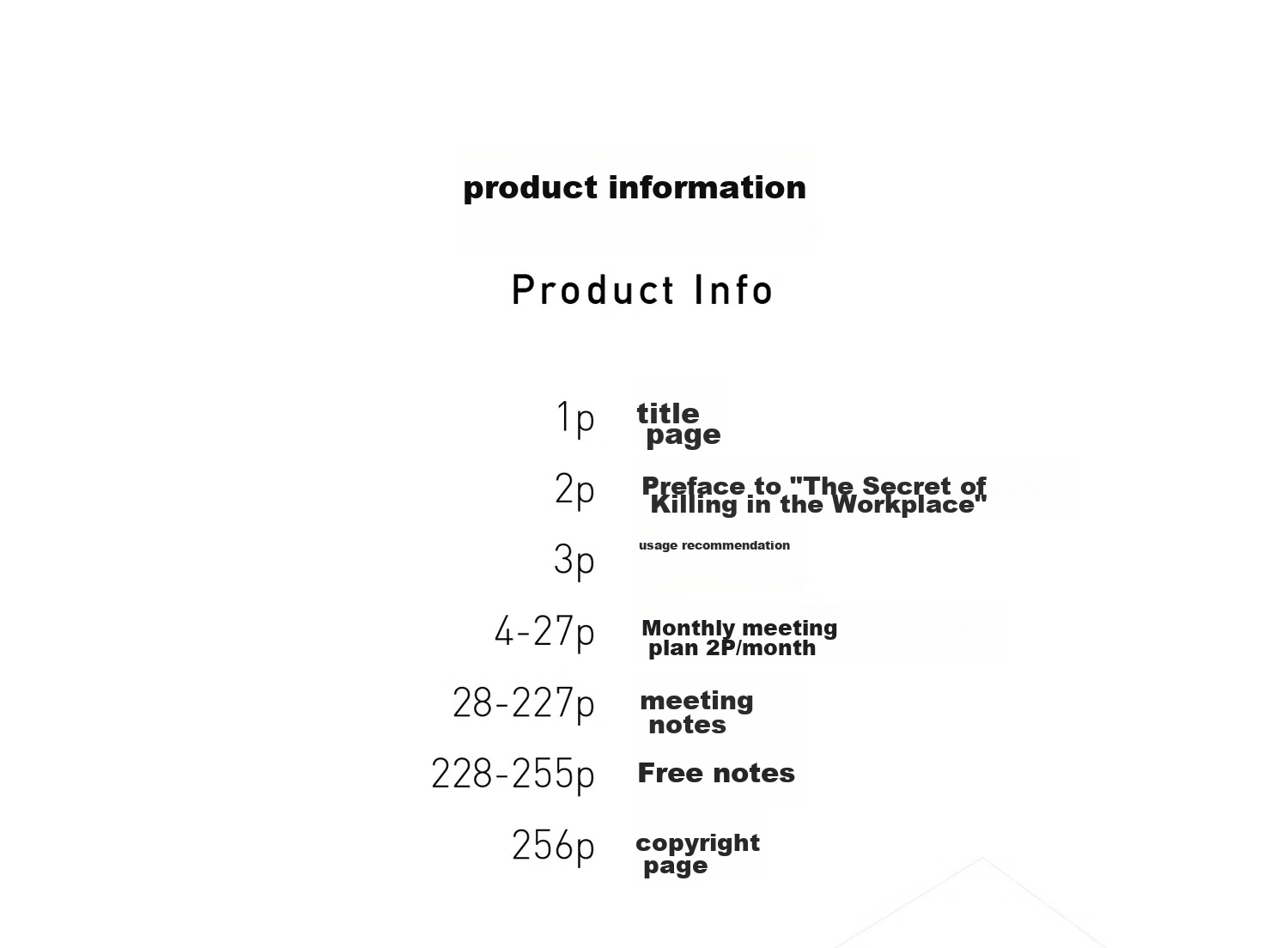 Chenzao Theme Meeting Efficiency Manual Corporate Office Meeting Record Book Project Planning Business Work Manual Notebook A5 256 Pages - High Energy Blue 8