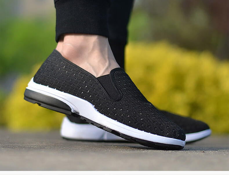 Weizhi Old Beijing Cloth Shoes Breathable Mesh Upper, Soft Sole Comfortable Wear-Resistant Casual Shoes, WZ1303 Red Sole, Size 40 11