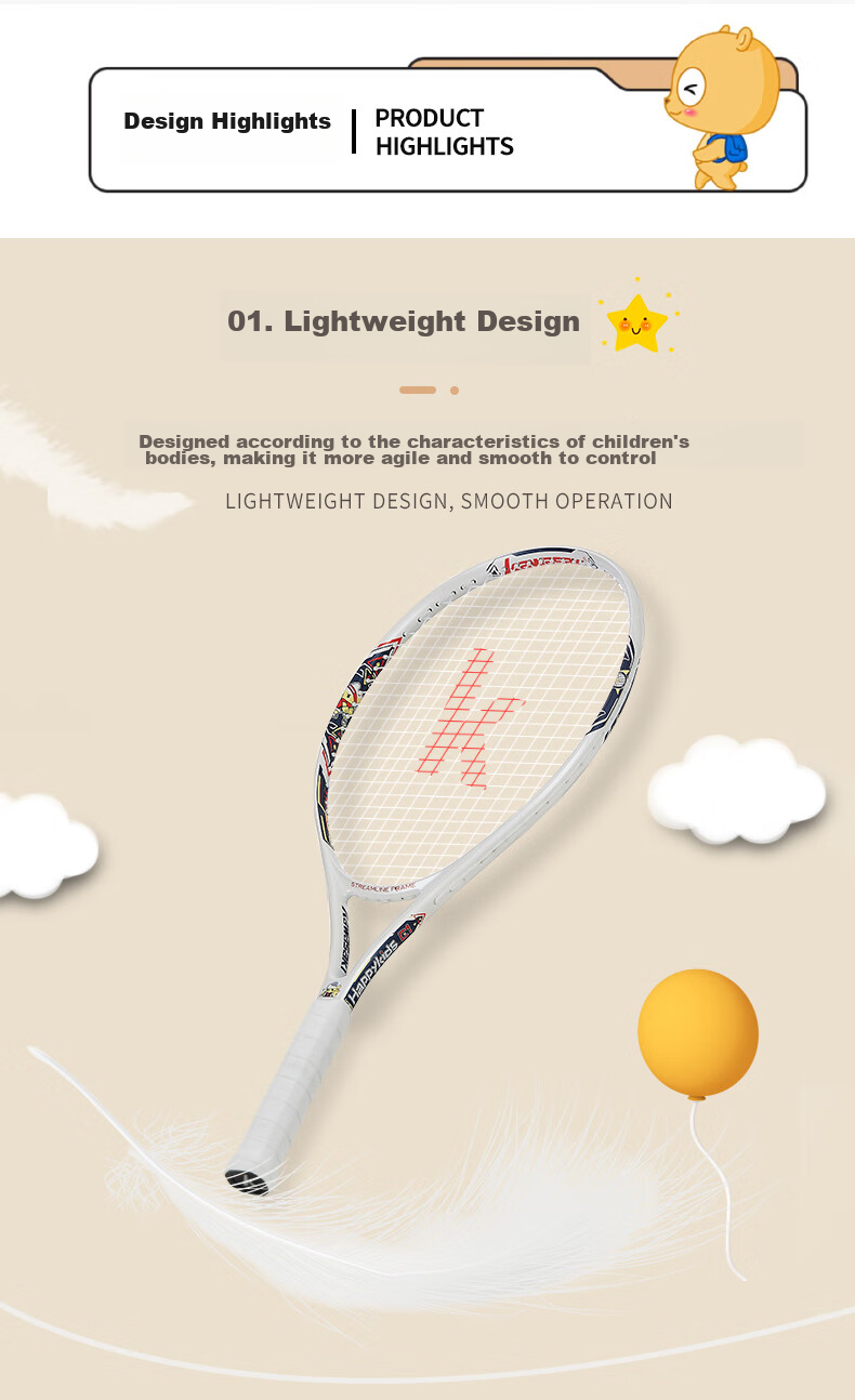 KAWASAKI Children's Tennis Racket, Youth Beginner Carbon Fiber Tennis Racket, Single Racket C3 (Pre-Strung), Blue, for Ages 5-7, 21 Inches 5