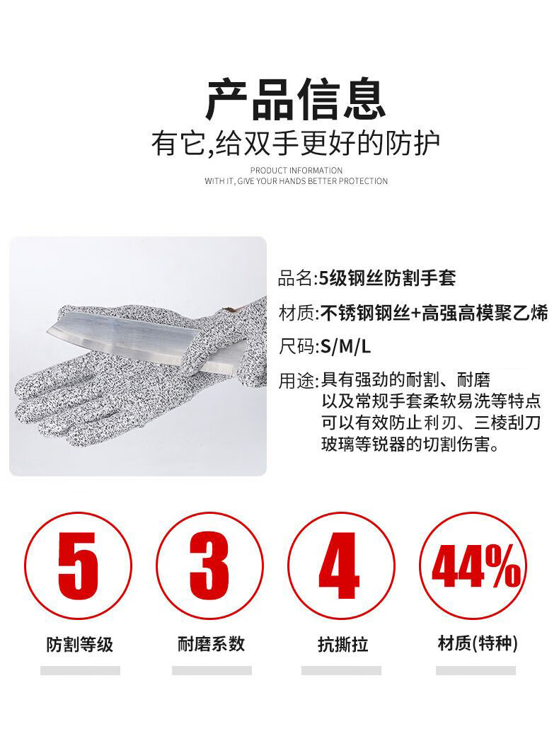 Lugong Level 5 Cut-Resistant Gloves, PU Latex Palm Coating, Heat Insulation Waterproof Non-Slip Wear-Resistant for Manual Work, Vegetable Cutting Hand Protection Woodworking Anti-Cut Tactical Anti-Cutting, Labor Protection for Men And Women, 2 Pairs Per Pack 5