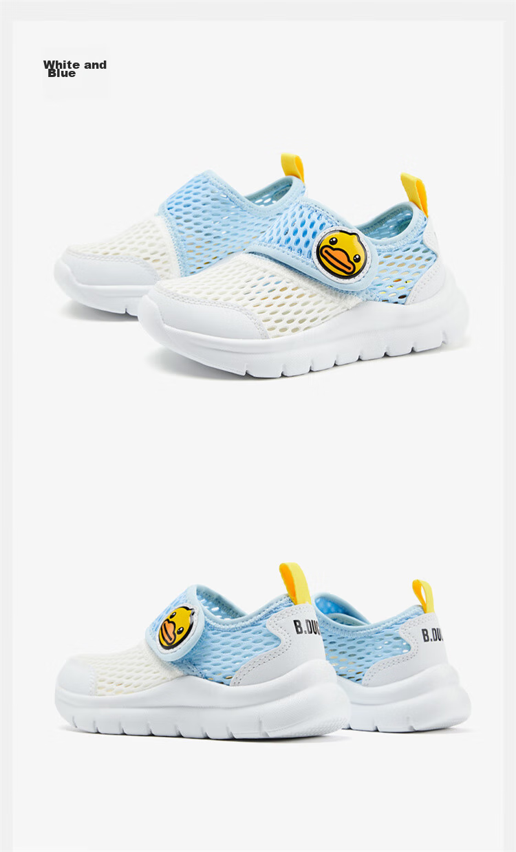 B.Duck Children's Walking Shoes, Single Mesh Shoes for Boys And Girls, Toddler Breathable Sports Shoes with Mesh Upper, Size 30 13