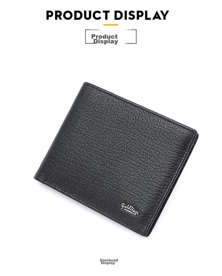 Goldlion Men's Wallet, Sheepskin Clasp, Short Bifold Billfold, Gift Box, Birthday Present 8
