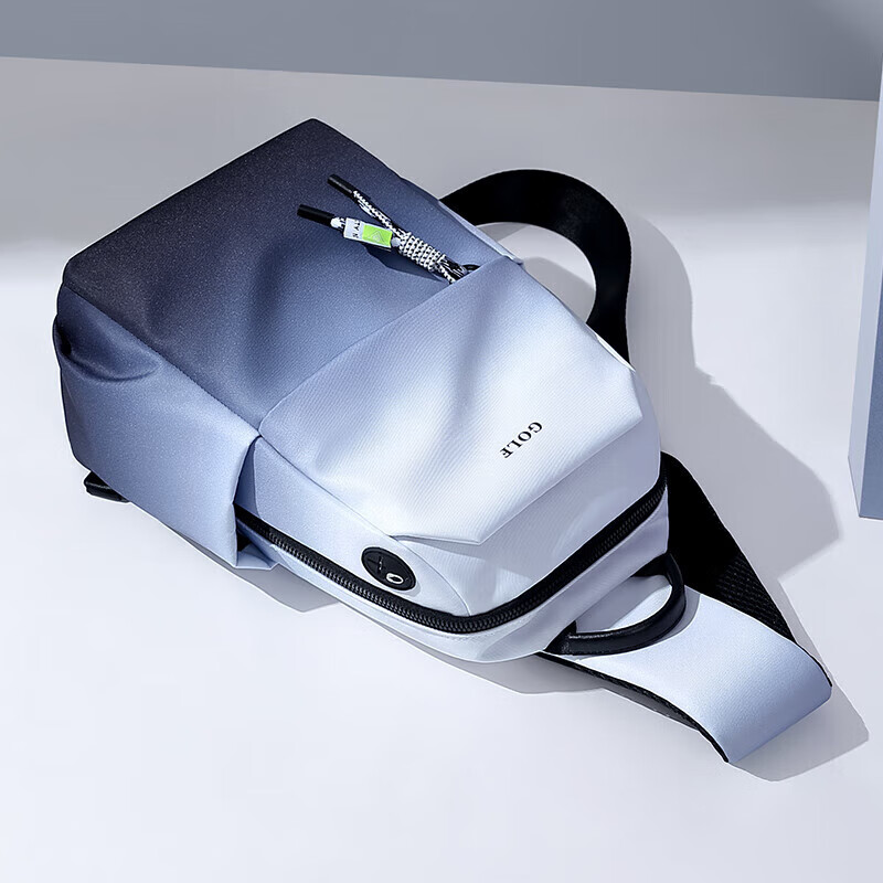 GOLF Chest Bag, Unisex Crossbody Bag, Gradient Shoulder Bag, Water-Resistant Phone And IPad Bag, Sports Waist Pack, Cycling Backpack