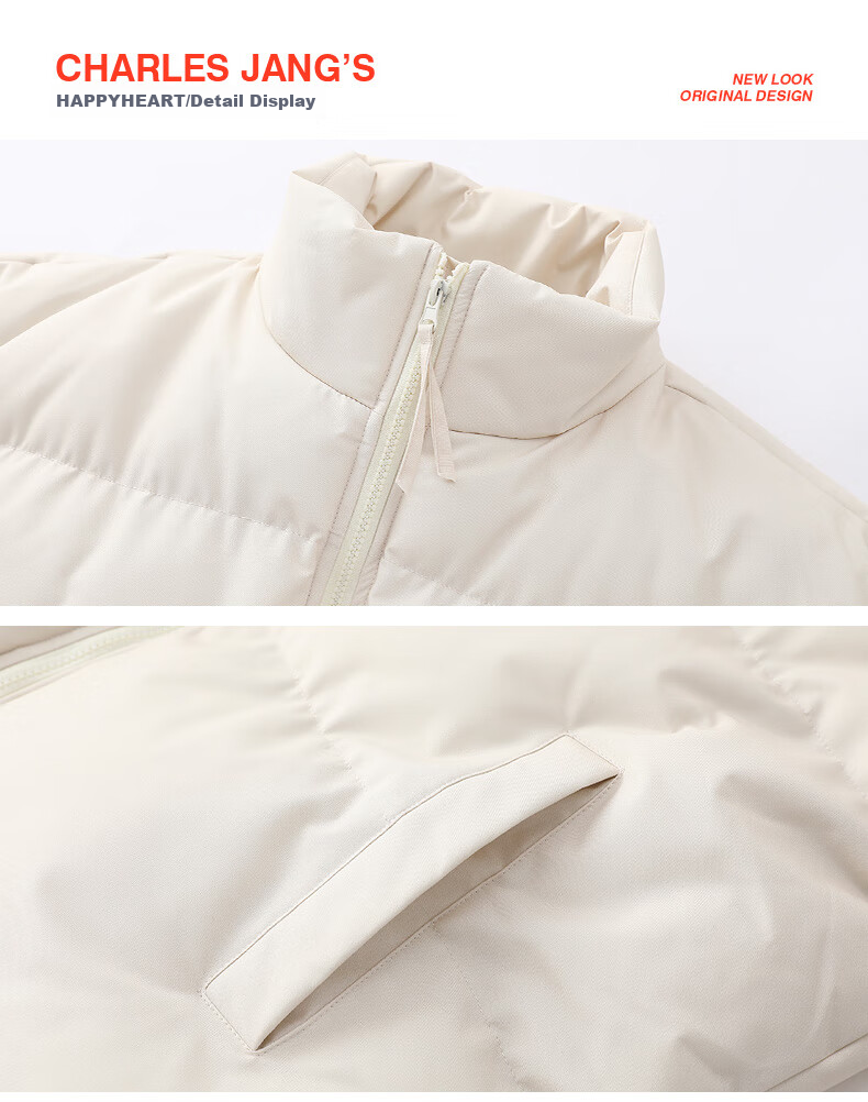 Chaersitaoxin [Wang Churan's Choice] Unisex Couple Matching Winter Thick Cotton Jacket Puffer Coat, Black, Size L 21