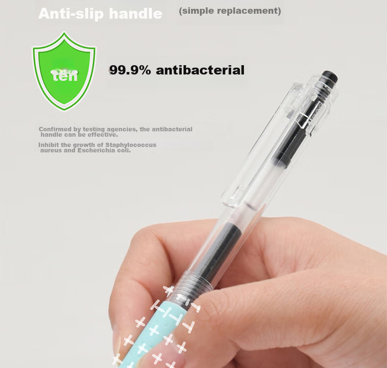 [Back to School Essential] KACO Stationery 0.5mm Black Gel Pen, Retractable Pen, Classic Bullet Tip Signing Pen, Office Writing Pen, 10 Pens/Box, K11 12