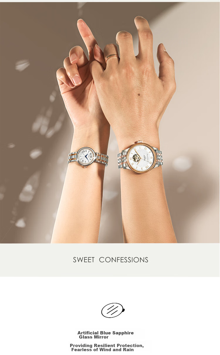 TISSOT Liu Yifei's Same Style, Xiaomeiren Series Women's Watch, Swiss Mechanical Ladies Leather Strap Fashion Watch Birthday Gift 9