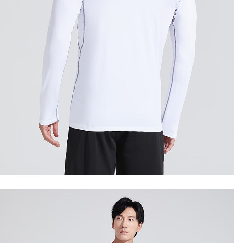 Fandimu Sports Set for Men, Three-Piece Fitness Outfit, Tight-Fitting Shirt for Running, Basketball, Badminton, Quick-Drying Breathable Weight Loss Wear 20