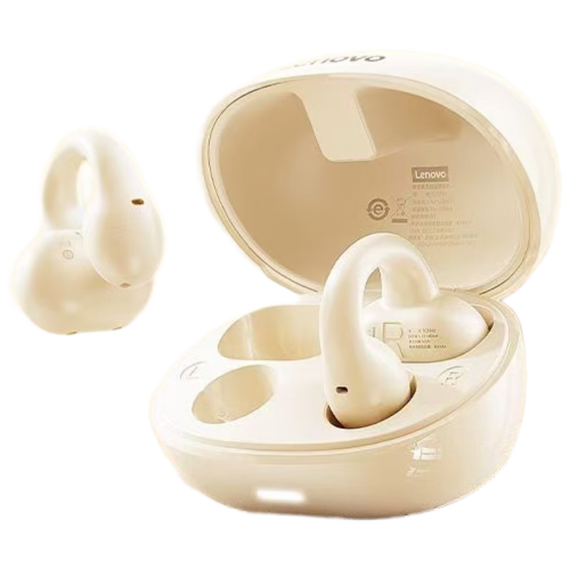 Lenovo Bluetooth Headphones, Bone Conduction Concept, Clip-On Open-Style Wireless, Non-In Ear-Hook Style, for Sports And Calls, Noise Reduction, High-Definition Calling, Ultra-Long Battery Life, TC3308