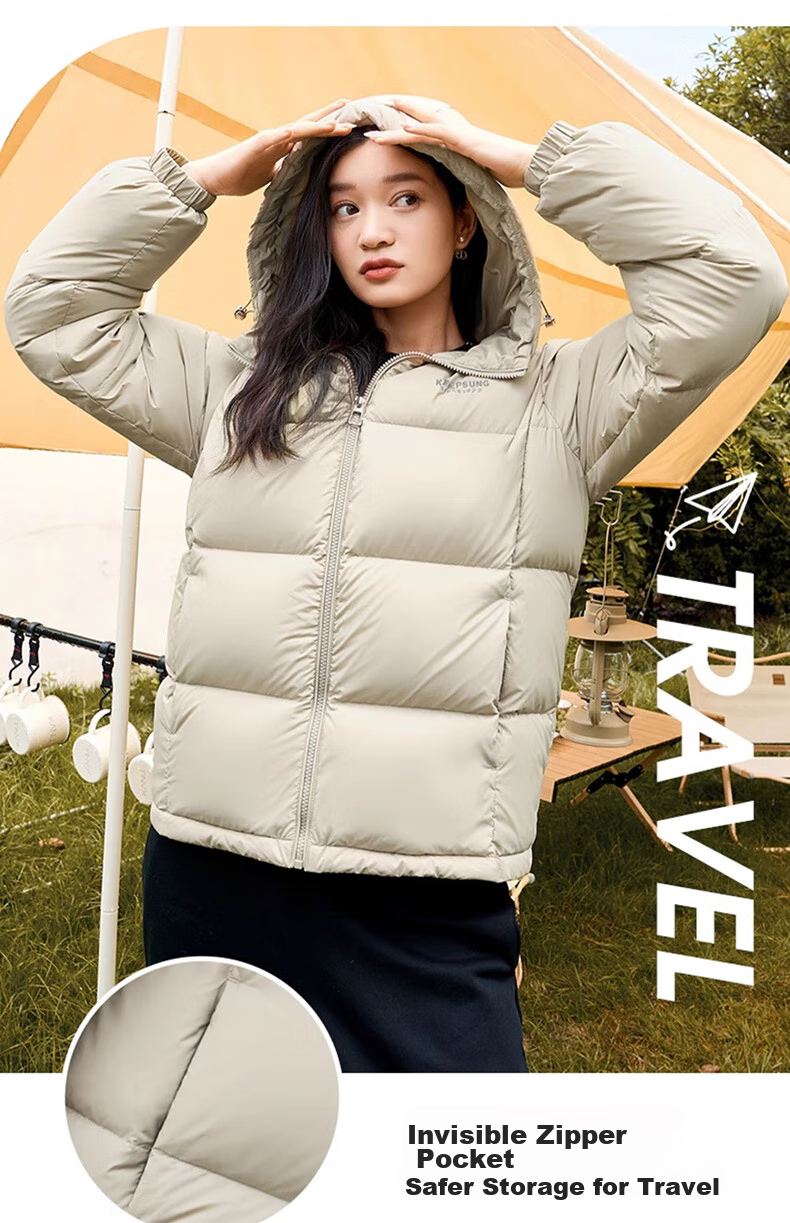 Yalu Waterproof, Windproof, And Dirt-Resistant Short down Jacket for Women, New Winter 2026 Style with Hood, Heat-Retaining And Warm Puffer Coat, Sold by JD 10