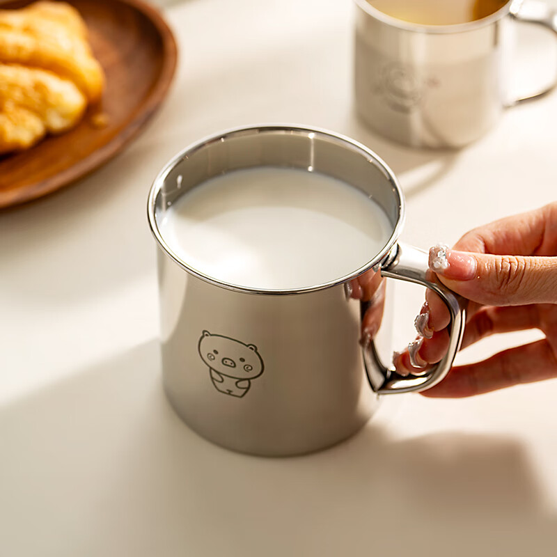 Детская бутылочка для воды Onlycook из нержавеющей стали 316L, 250 мл, с рисунком поросенка