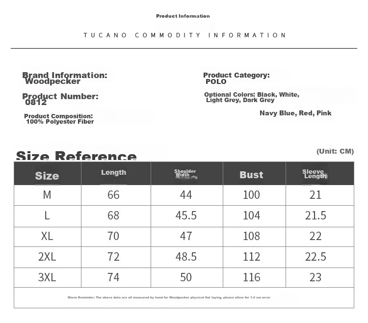 TUCANO Short-Sleeve T-Shirt for Men, Summer Solid Color Polo Shirt with Collar, Business Casual Undershirt Top, Men's Clothing, White, 2XL 3