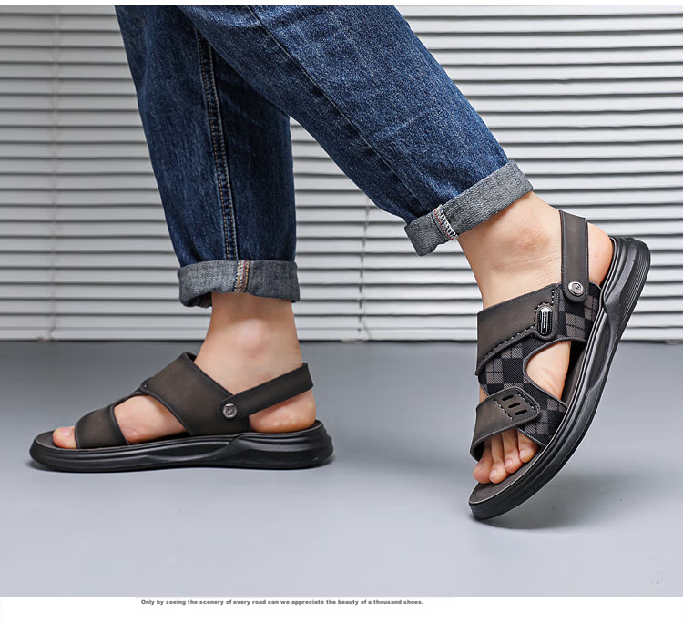 Warrior Sports Sandals for Men, Casual Outdoor Beach Shoes, Durable Summer Footwear WSL(WZ)-0978 Black Camel 41 6