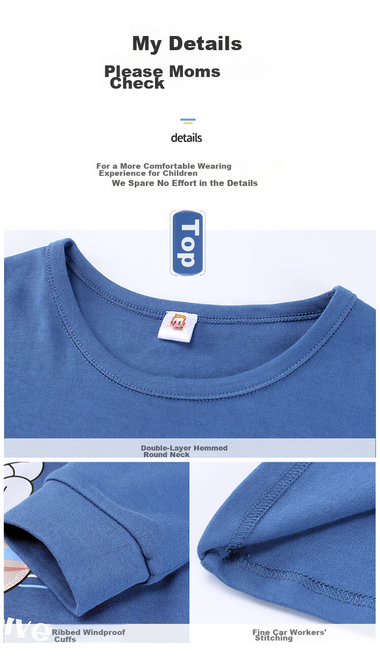 Hengyuanxiang Children's Underwear Set, Boys' Pure Cotton Turtleneck Autumn Top And Pants, Kids' Base Layer Cotton And Wool Set, Little Prince 150 13